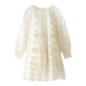 NEW Zara Embroidered Tulle Dress. Size 13/14.